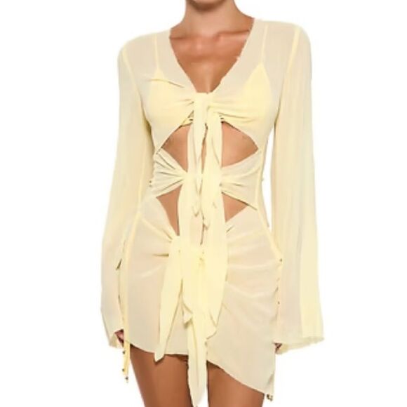 Bananhot yellow Swim Cover-Up - Picture 2 of 7